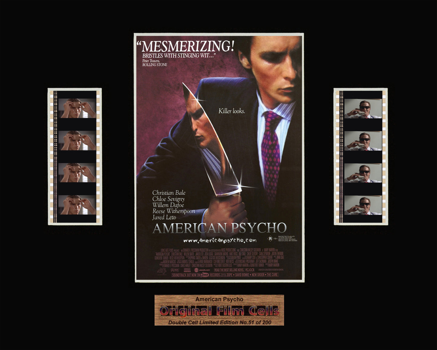 American Psycho (2000) - Unframed double film cell presentation