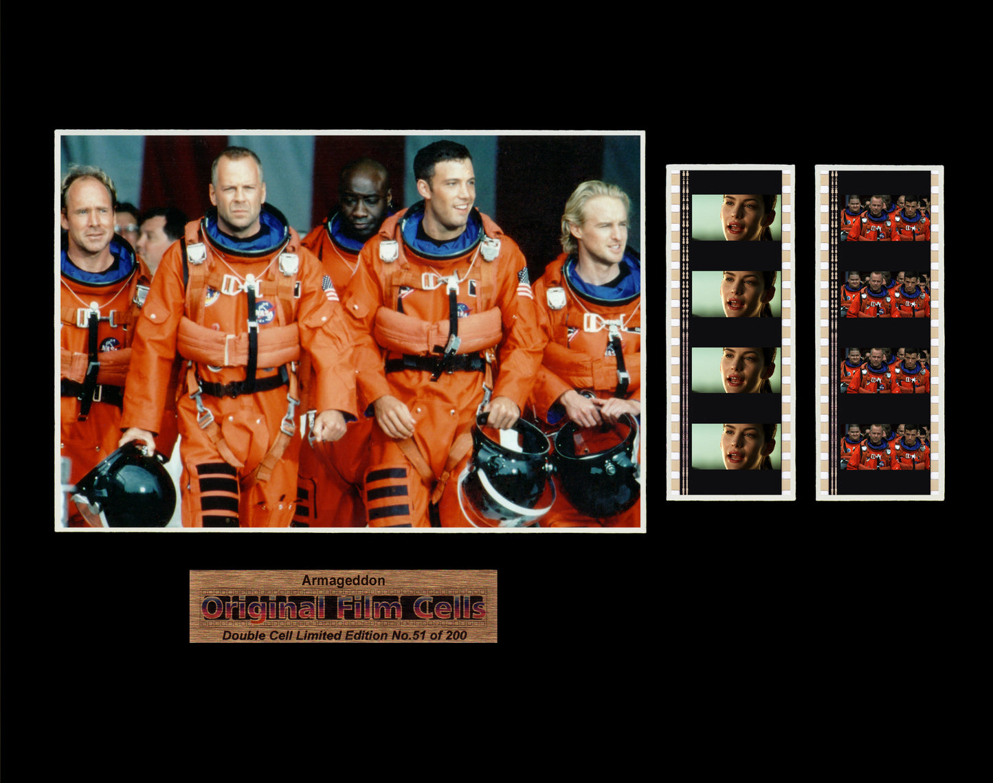 Armageddon (1998) - Unframed double film cell presentation