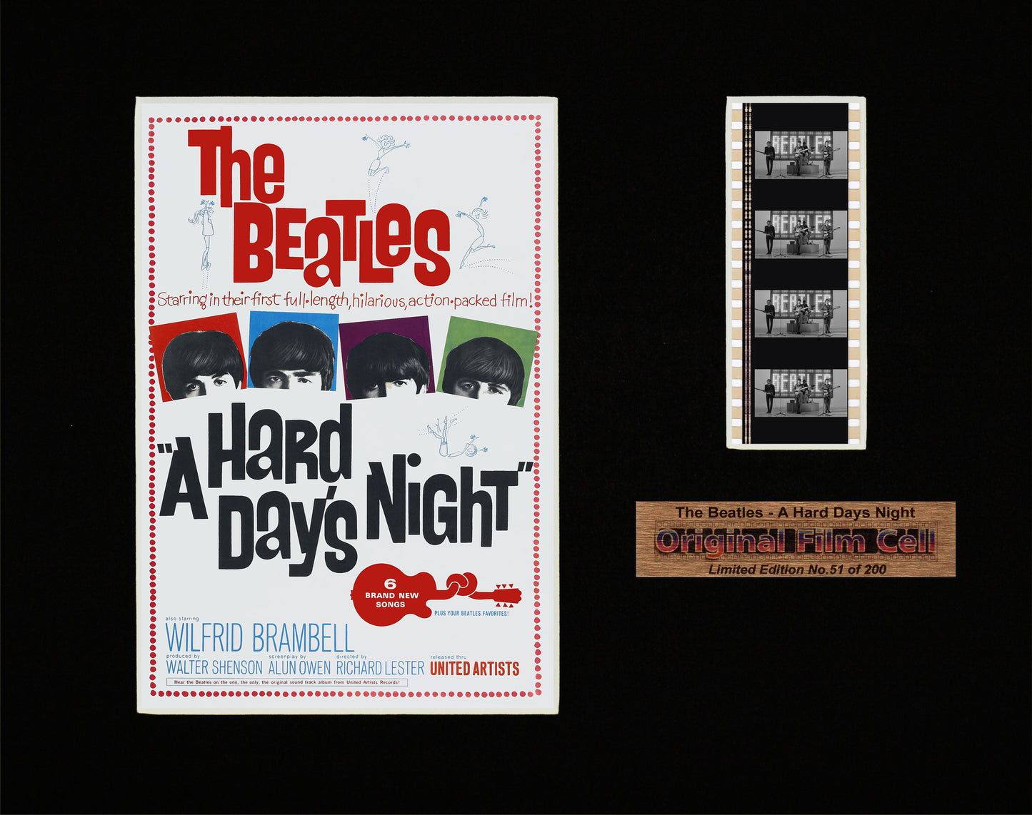 The Beatles - A Hard Days Night (1964) - Unframed single film cell picture