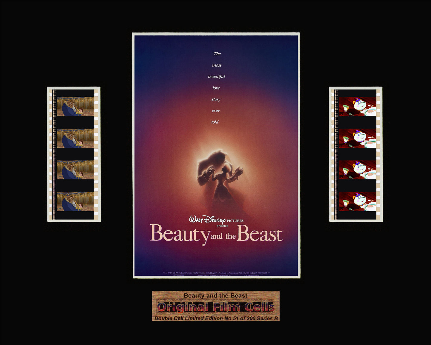 Beauty and the Beast (1991) - Series B - Unframed double film cell presentation