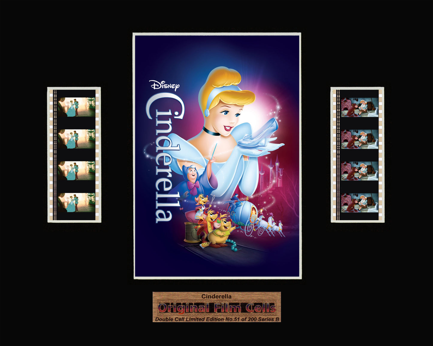 Cinderella (1950) Series B - Disney - Unframed double film cell presentation