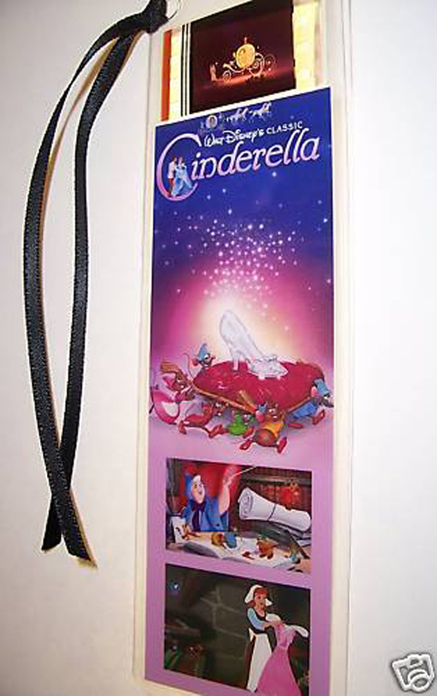 CINDERELLA Disney Classic Movie Film Cell Bookmark Rare