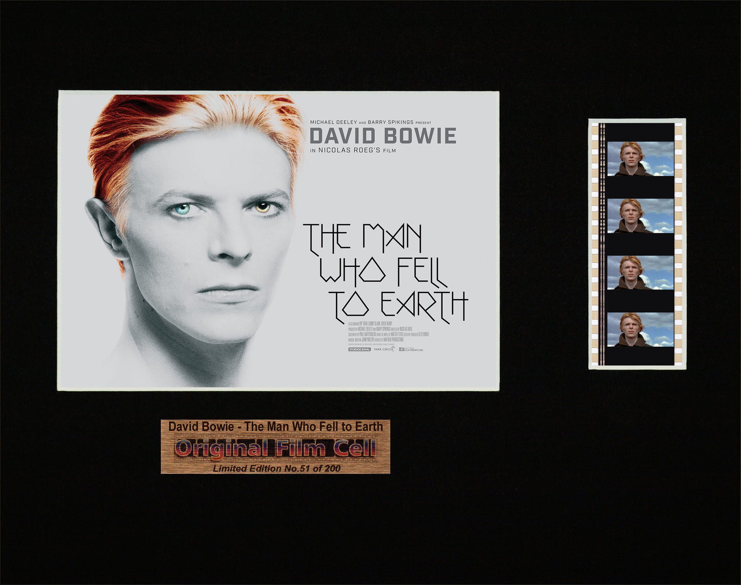 The Man Who Fell to Earth (1976) - David Bowie - Unframed single film cell pictu