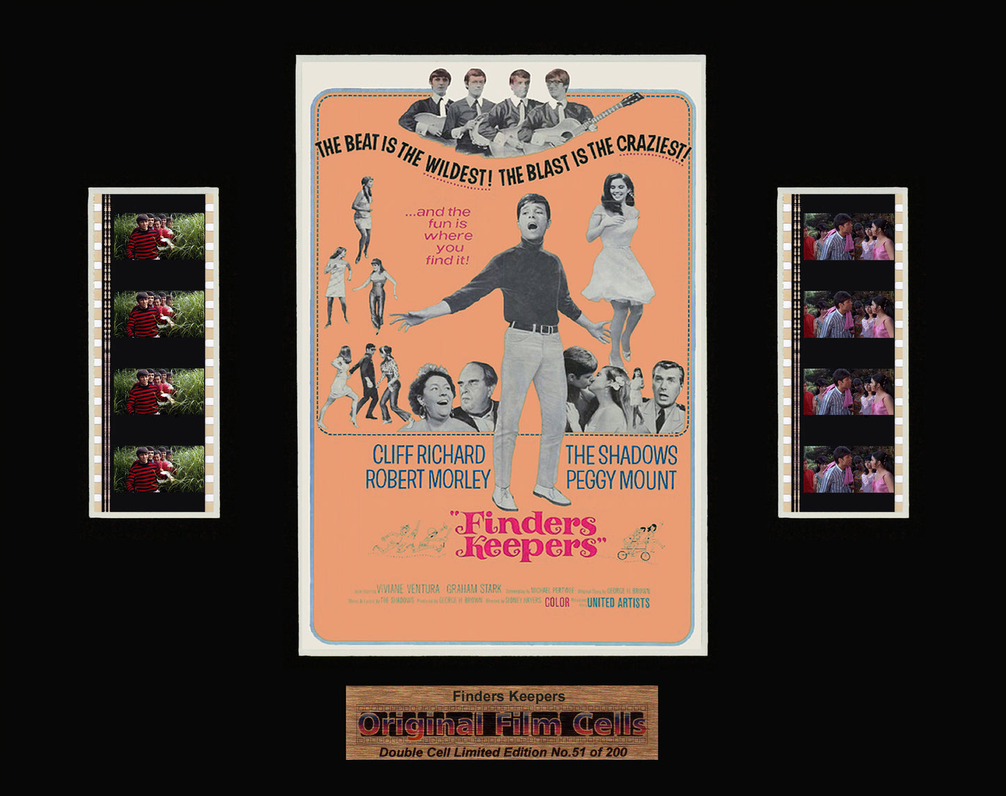 Cliff Richard - Finders Keepers (1966) - Unframed double film cell presentation