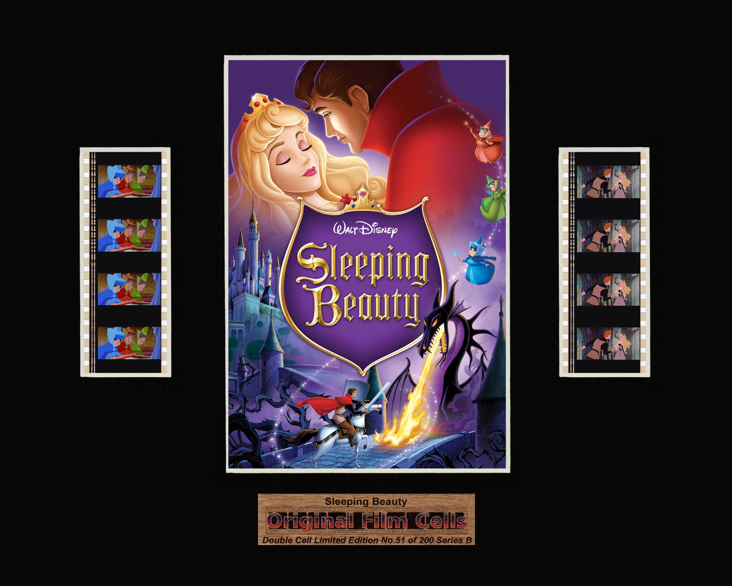 Sleeping Beauty (1959) - Series B - Unframed double film cell presentation