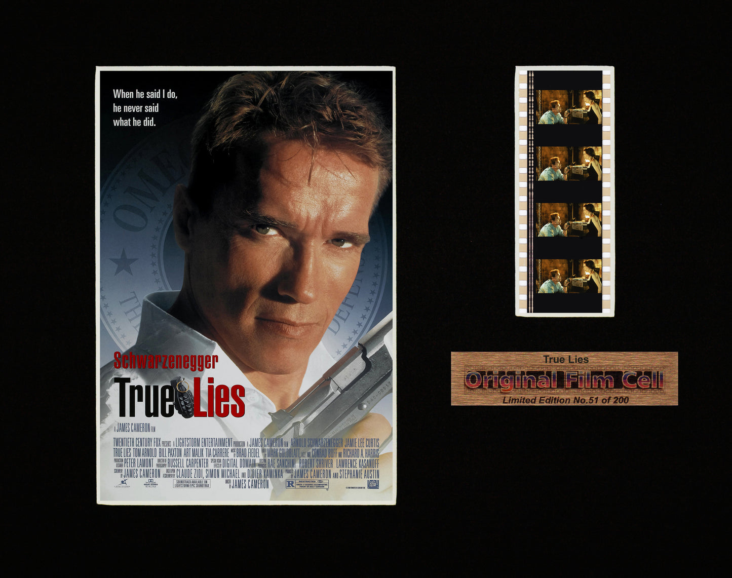 True Lies (1994) - Unframed single film cell presentation
