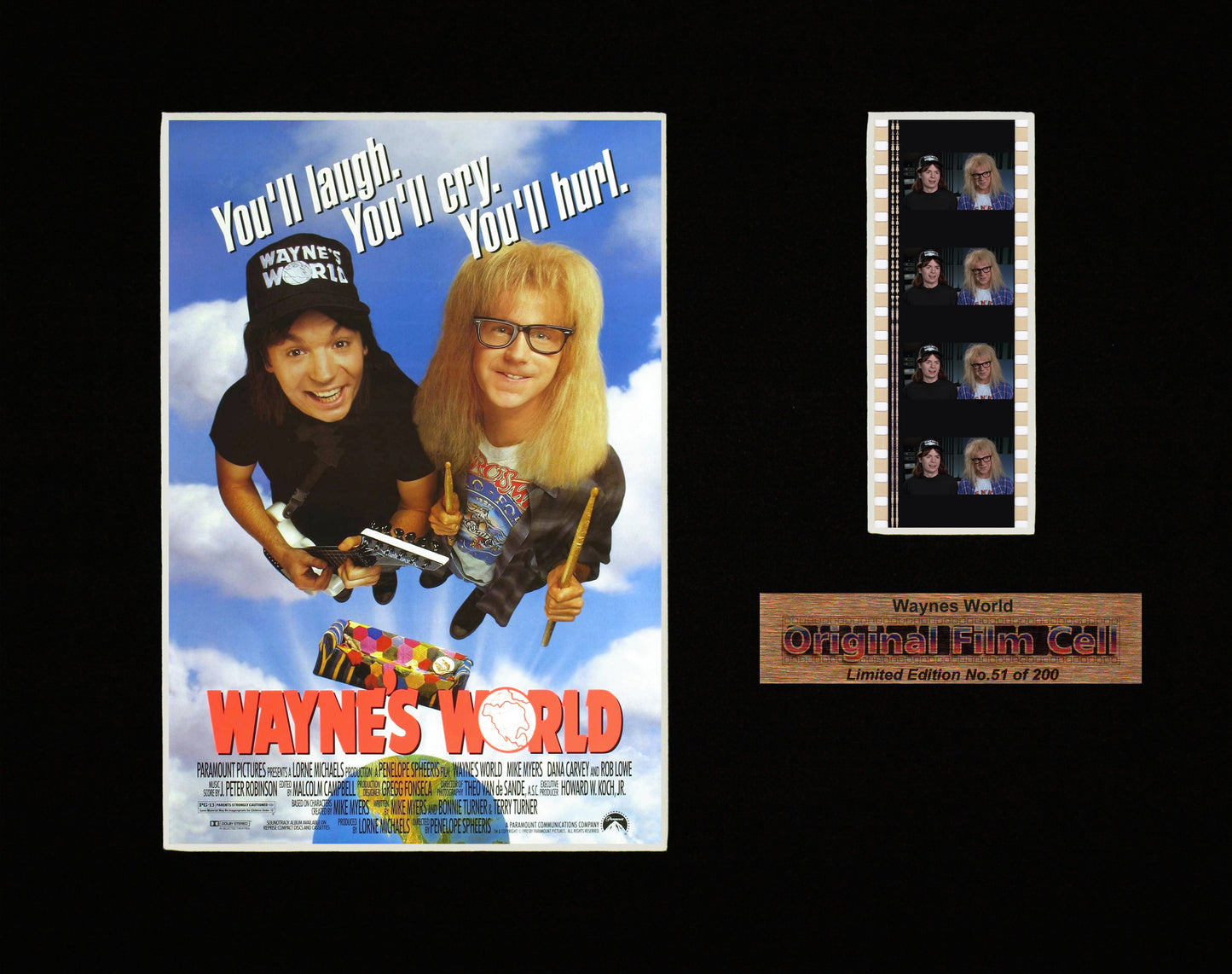 Wayne's World (1992) - Unframed single film cell presentation