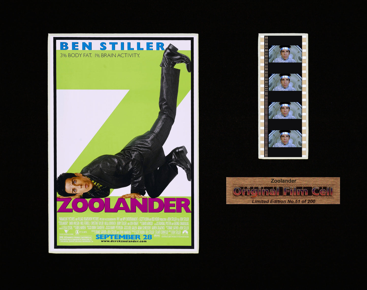 Zoolander (2001) - Unframed single film cell presentation