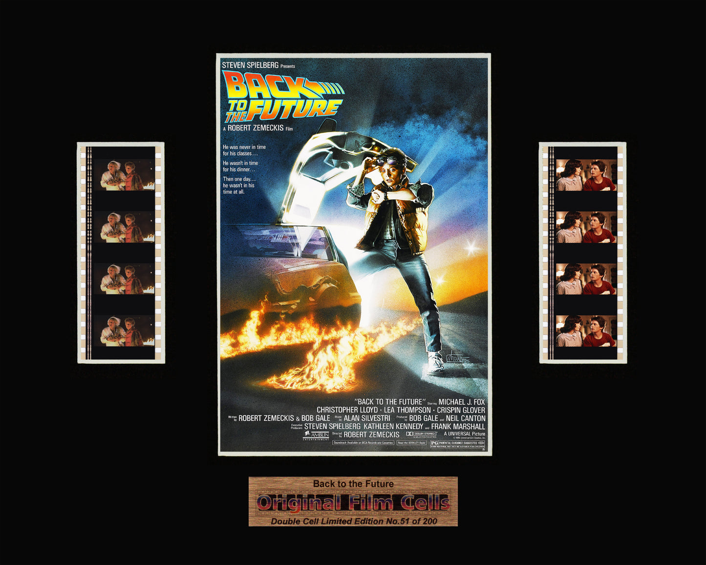 Back to the Future (1985) - Unframed double film cell presentation