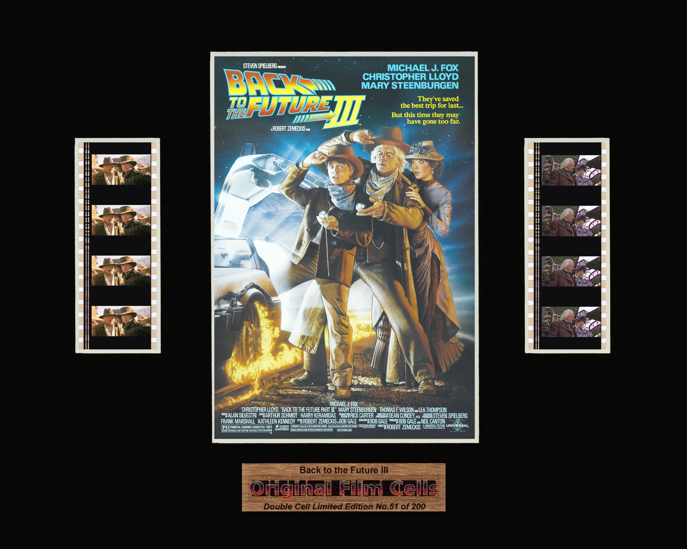 Back to the Future 3 (1990) - Unframed double film cell presentation