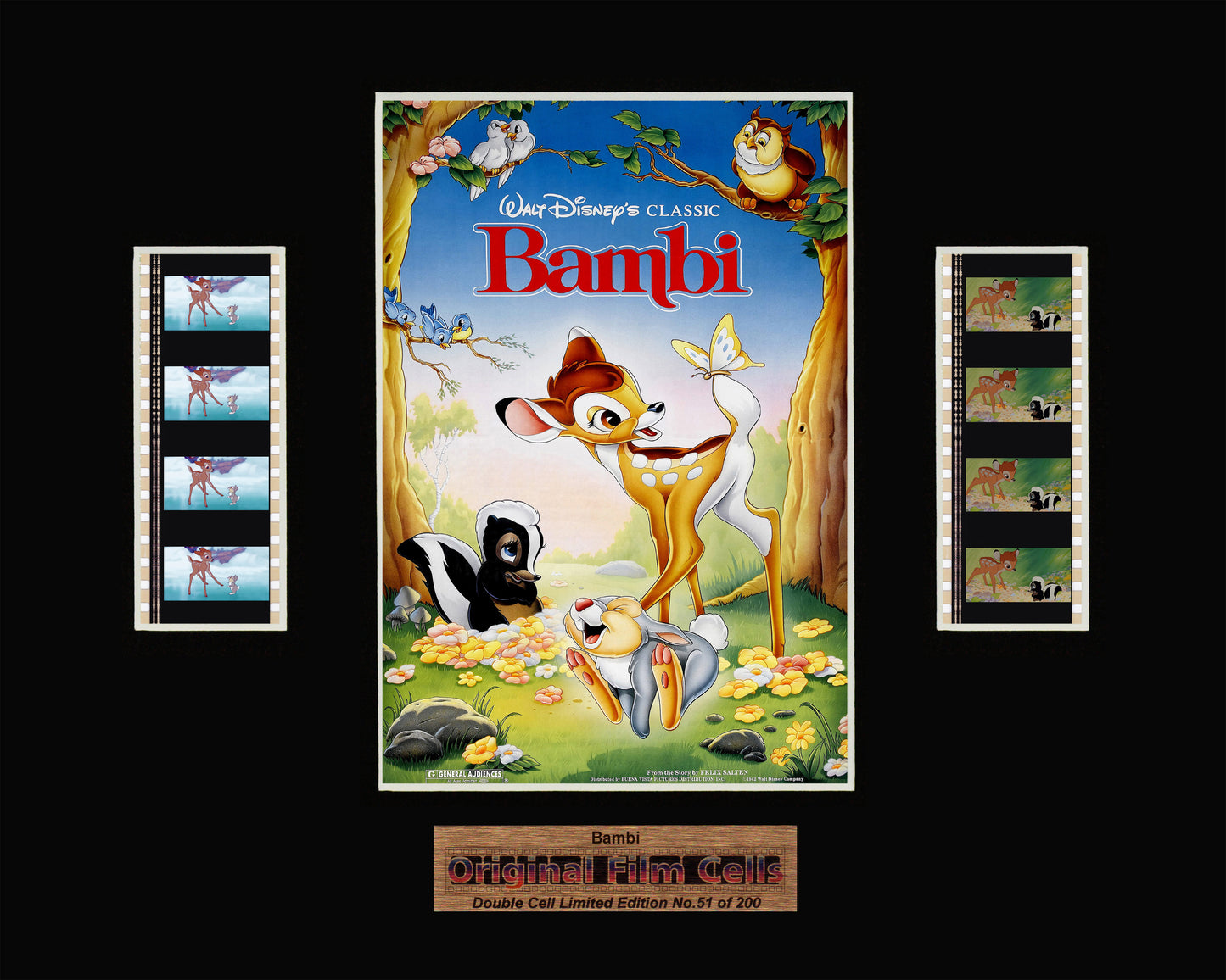Bambi (1942) - Disney - Unframed double film cell presentation