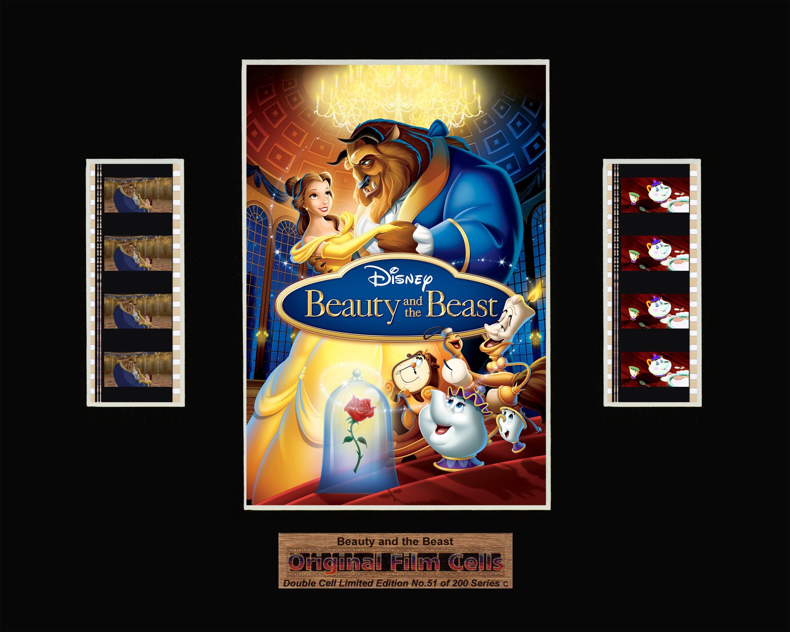 Beauty and the Beast (1991) - Series C - Unframed double film cell presentation
