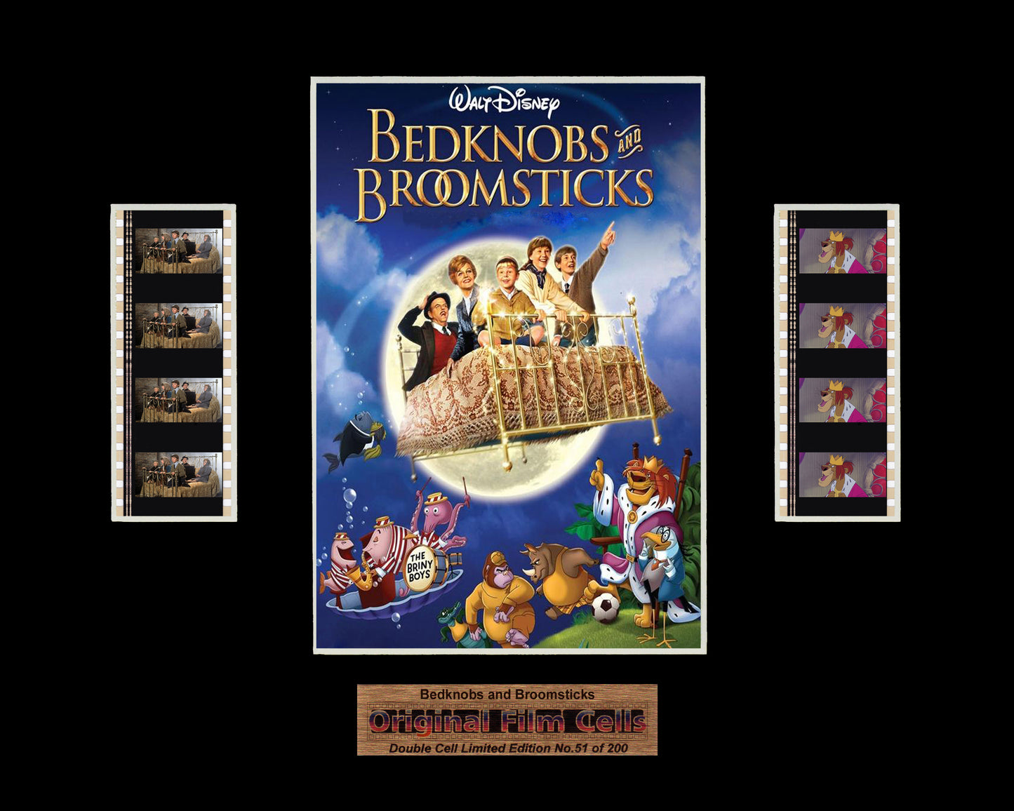 Bedknobs and Broomsticks (1971) - Unframed double film cell presentation
