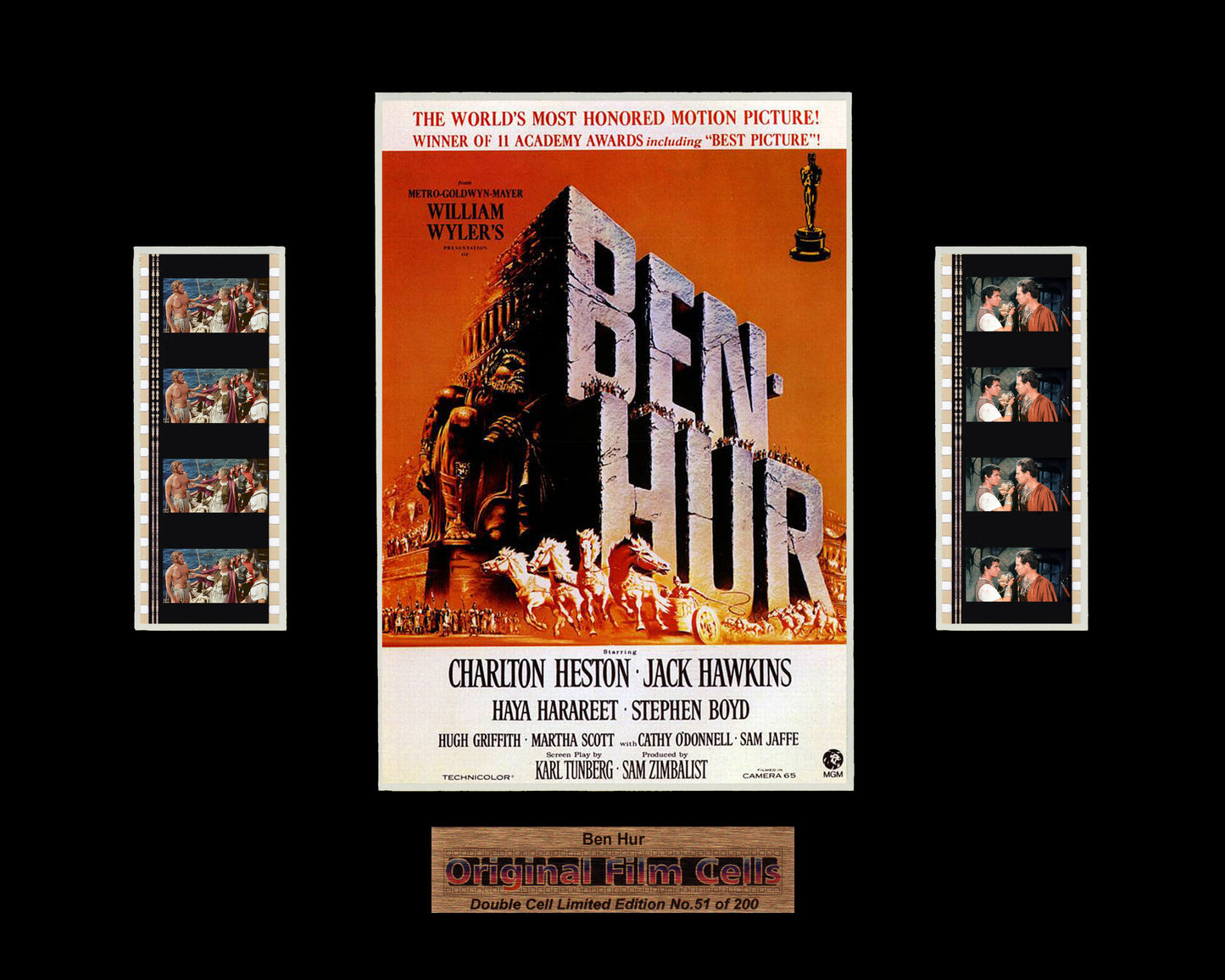 Ben Hur (1959) - Unframed double film cell presentation