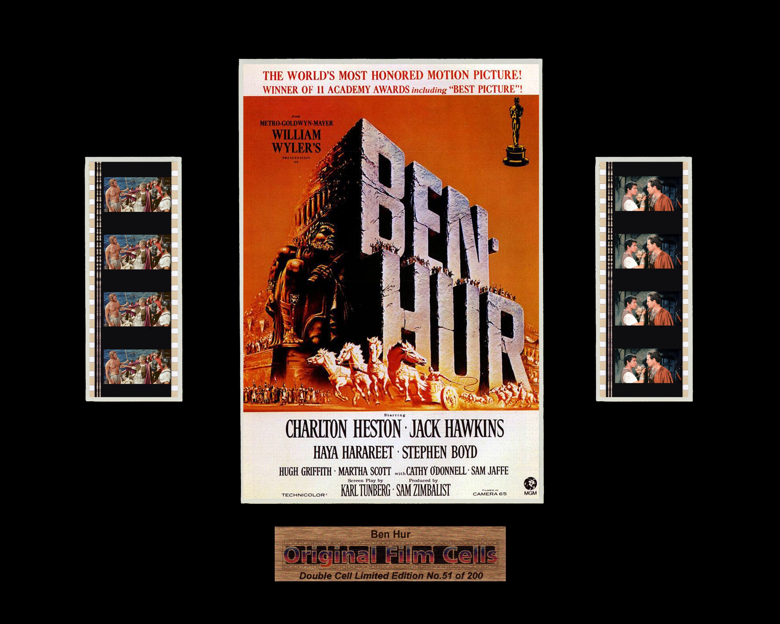 Ben Hur (1959) - Unframed double film cell presentation