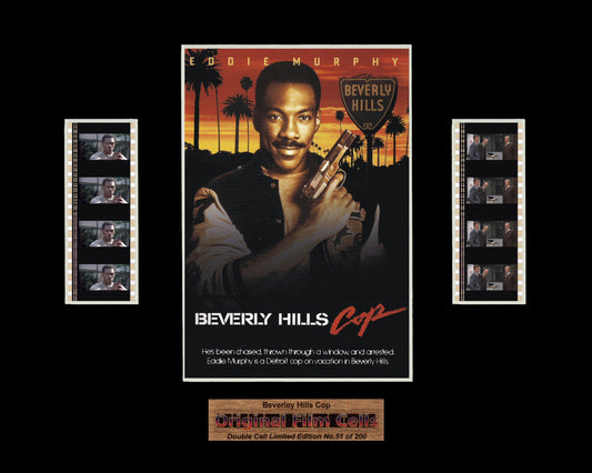 Beverly Hills Cop (1984) - Unframed double film cell presentation