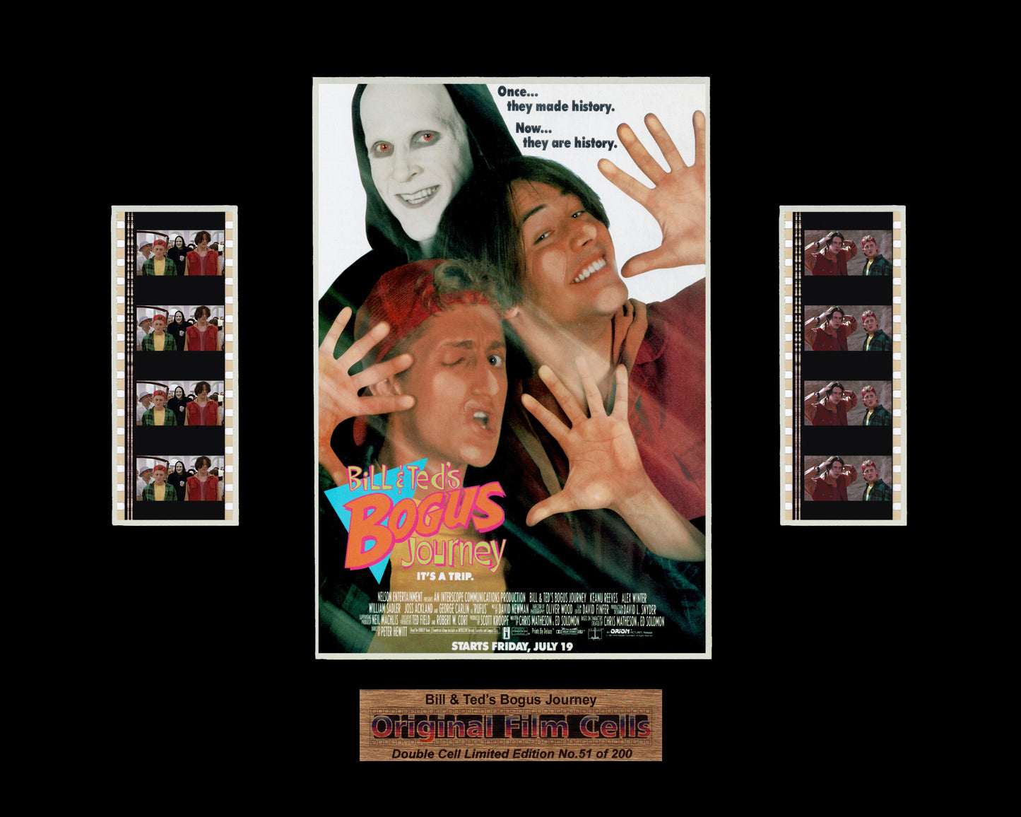 Bill and Ted's Bogus Journey (1991) - Unframed double film cell presentation