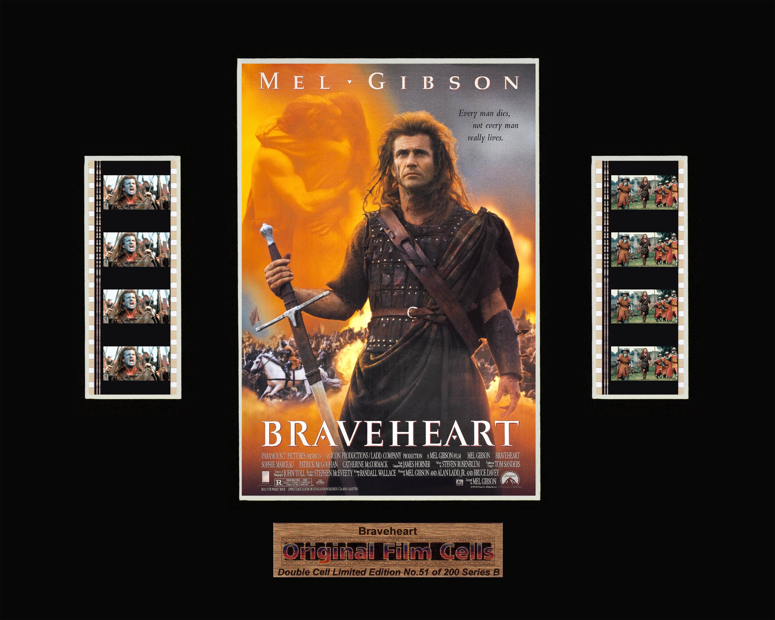 Braveheart (1995) Series B - Unframed double film cell presentation