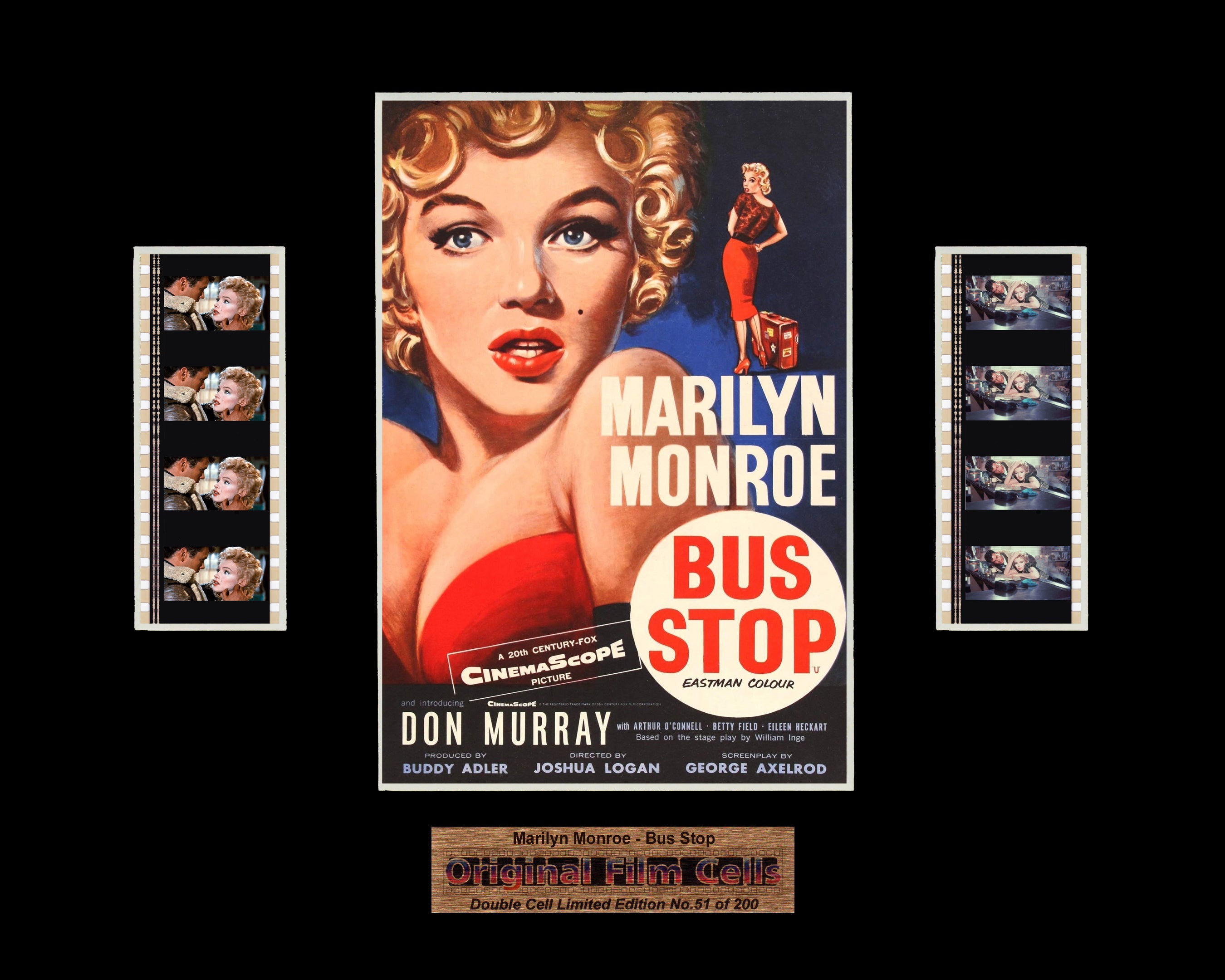 Bus Stop - Marilyn Monroe (1956) - Unframed double film cell presentation