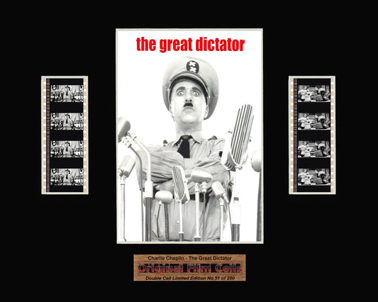 Charlie Chaplin - The Great Dictator - Unframed double film cell presentation