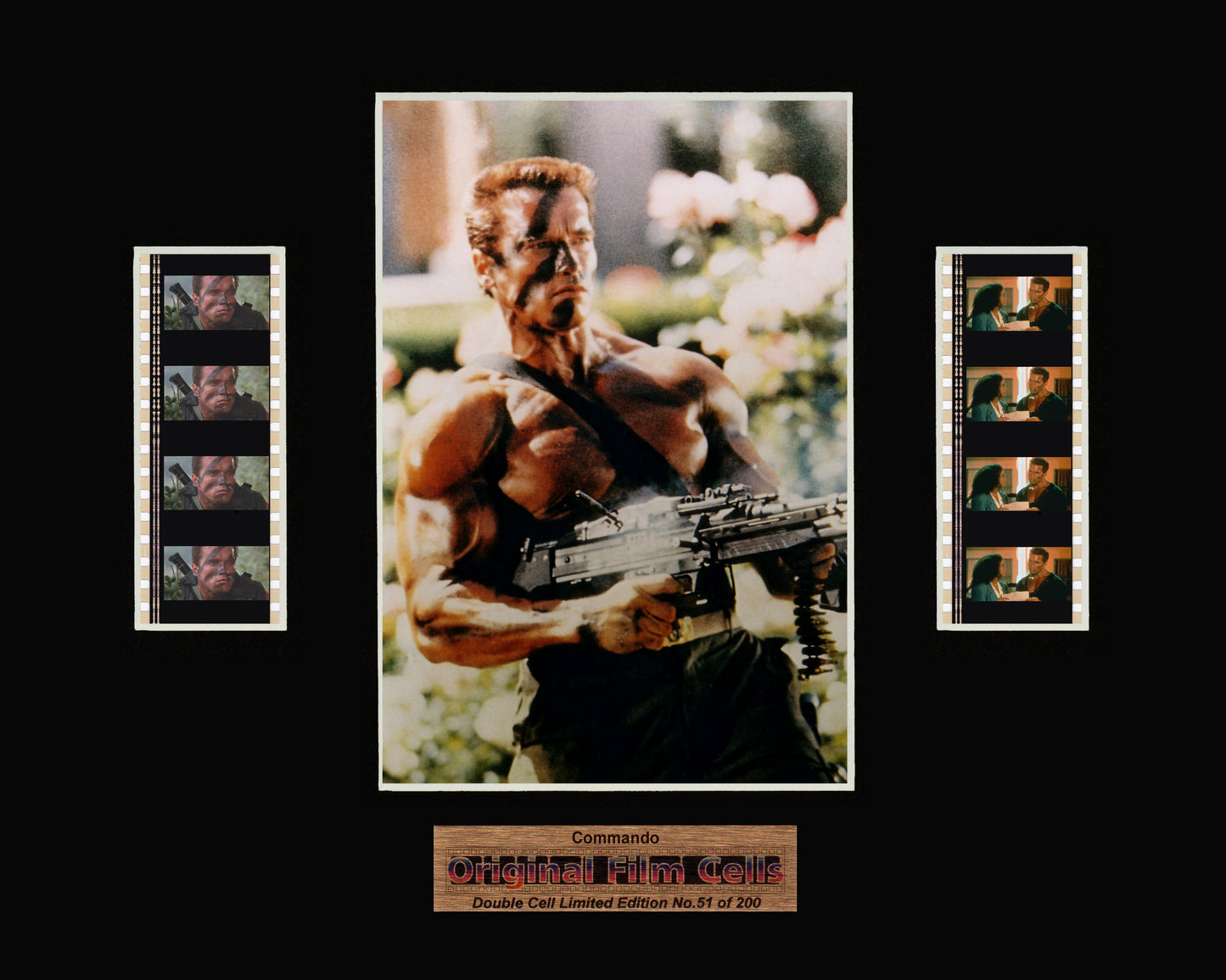 Commando (1985) - Unframed double film cell presentation