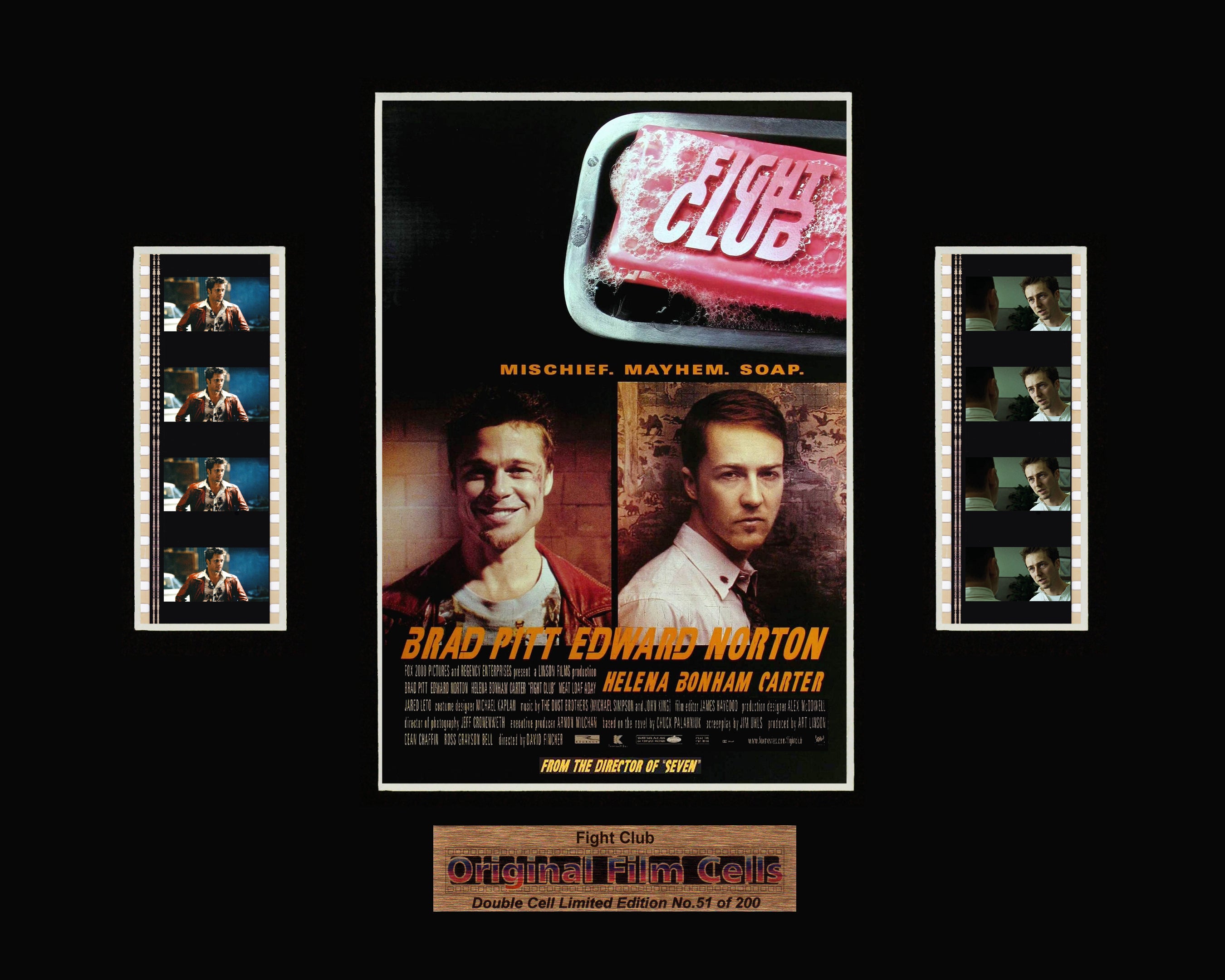 Fight Club (1999) - Unframed double film cell presentation