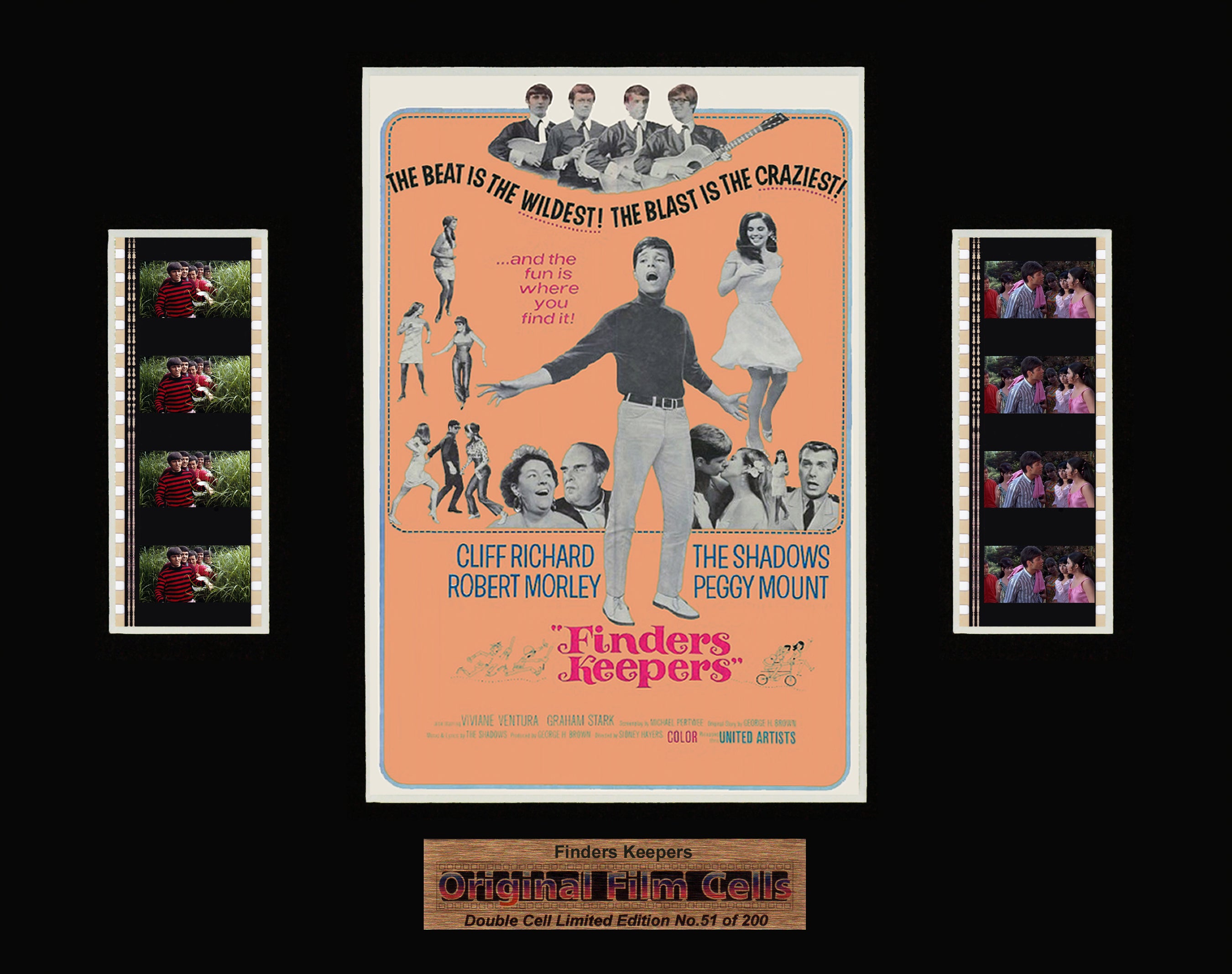Cliff Richard - Finders Keepers (1966) - Unframed double film cell presentation