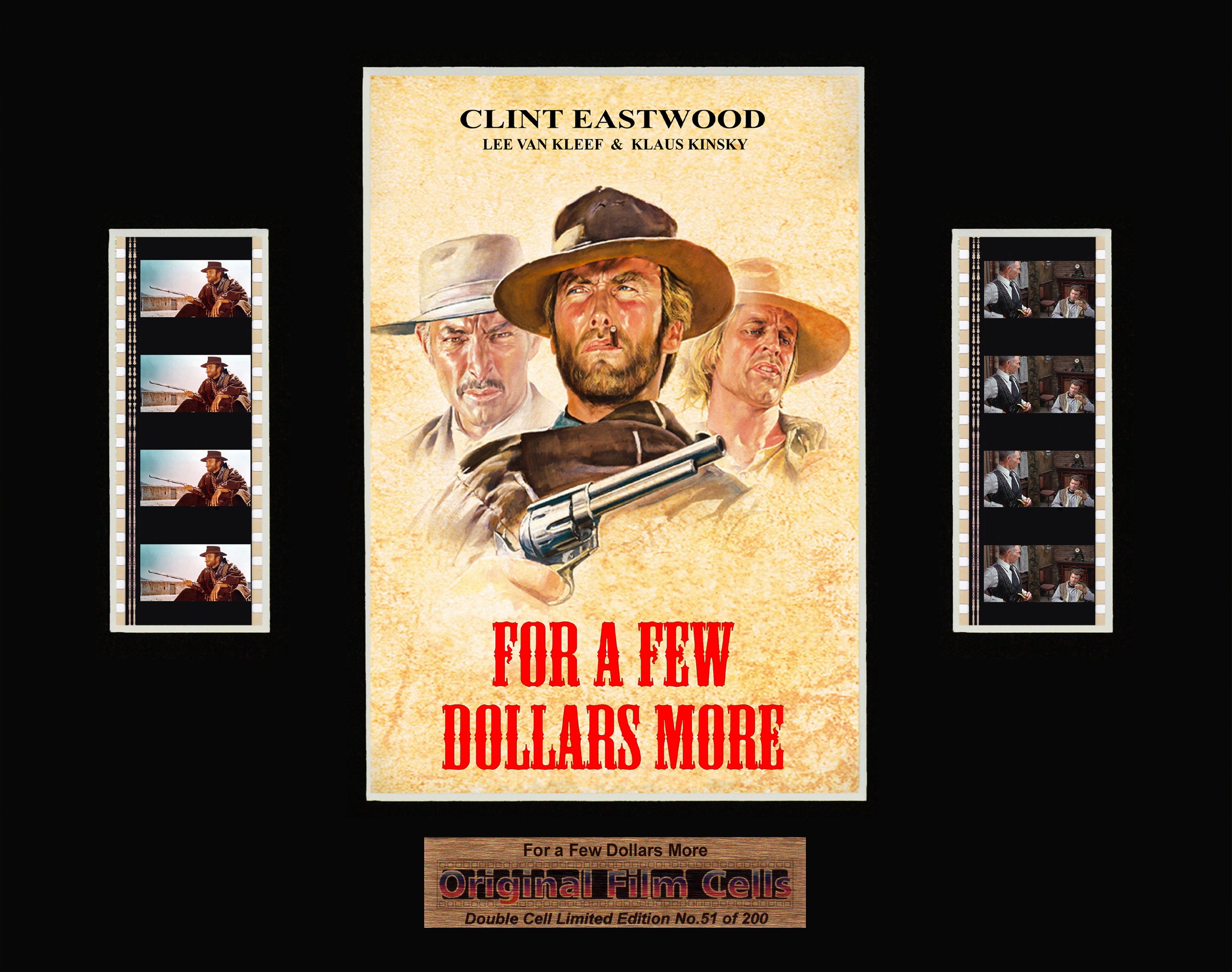 For a Few Dollars More (1965) - Unframed double film cell presentation