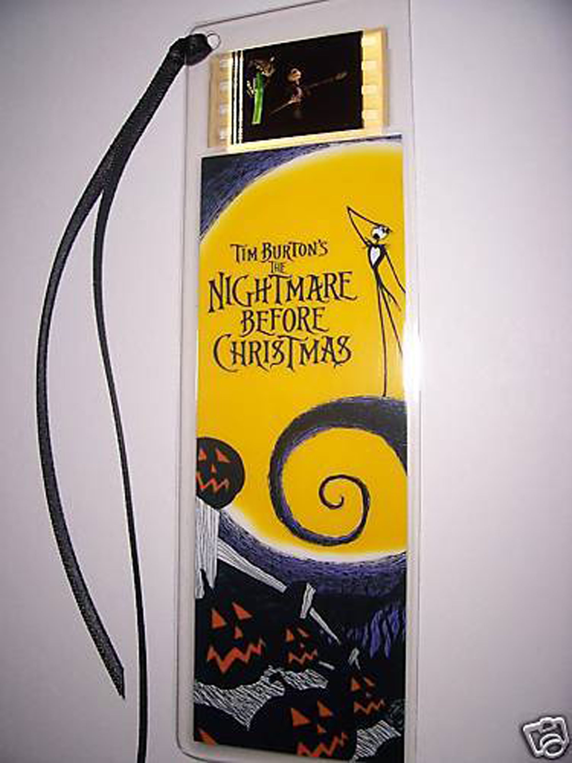NIGHTMARE BEFORE CHRISTMAS Movie Memorabilia Film Cell Bookmark