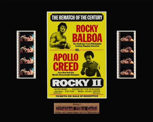 Rocky 2 (1979) - Unframed double film cell presentation