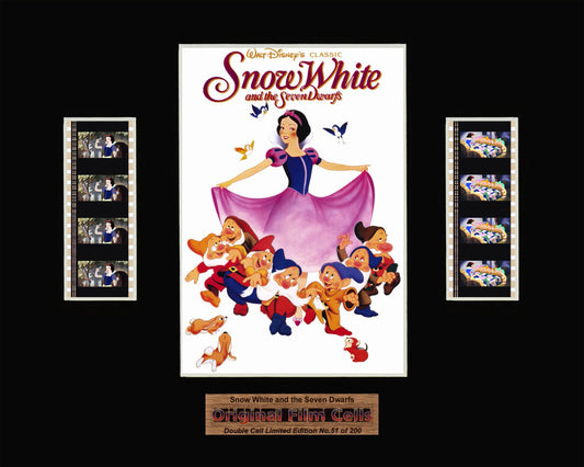 Snow White and the Seven Dwarfs (1937) - Unframed double film cell presentation