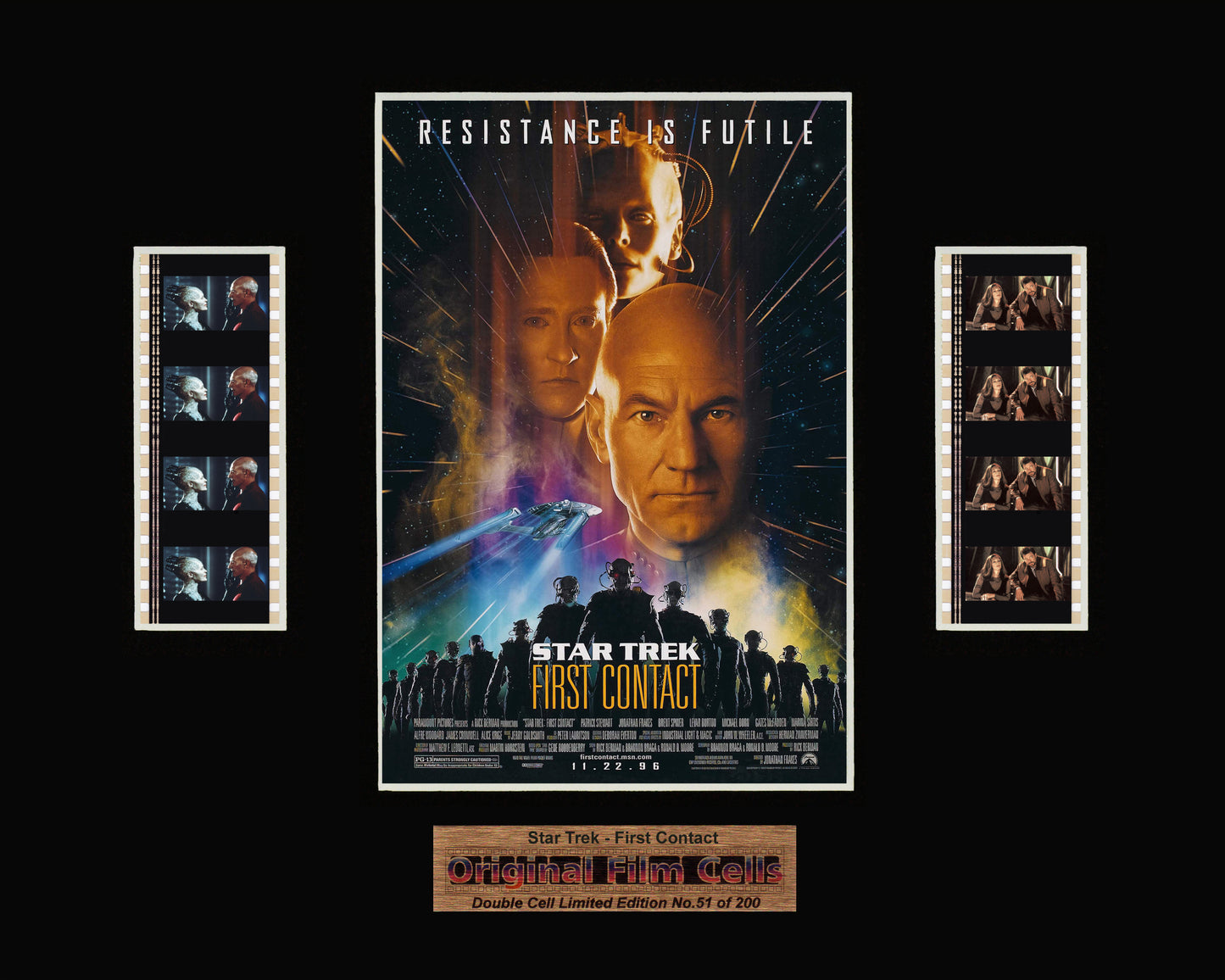 Star Trek - First Contact (1996) - Unframed double film cell presentation