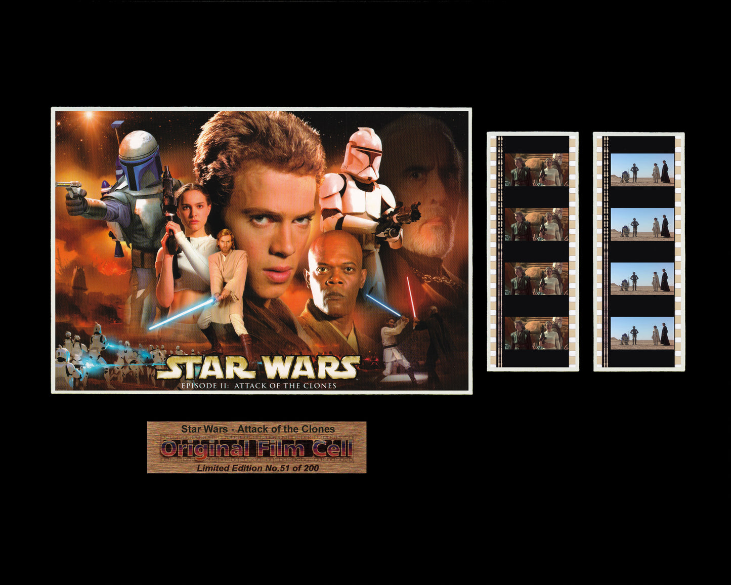 Star Wars - Attack of the Clones (2002) - Unframed double film cell presentation