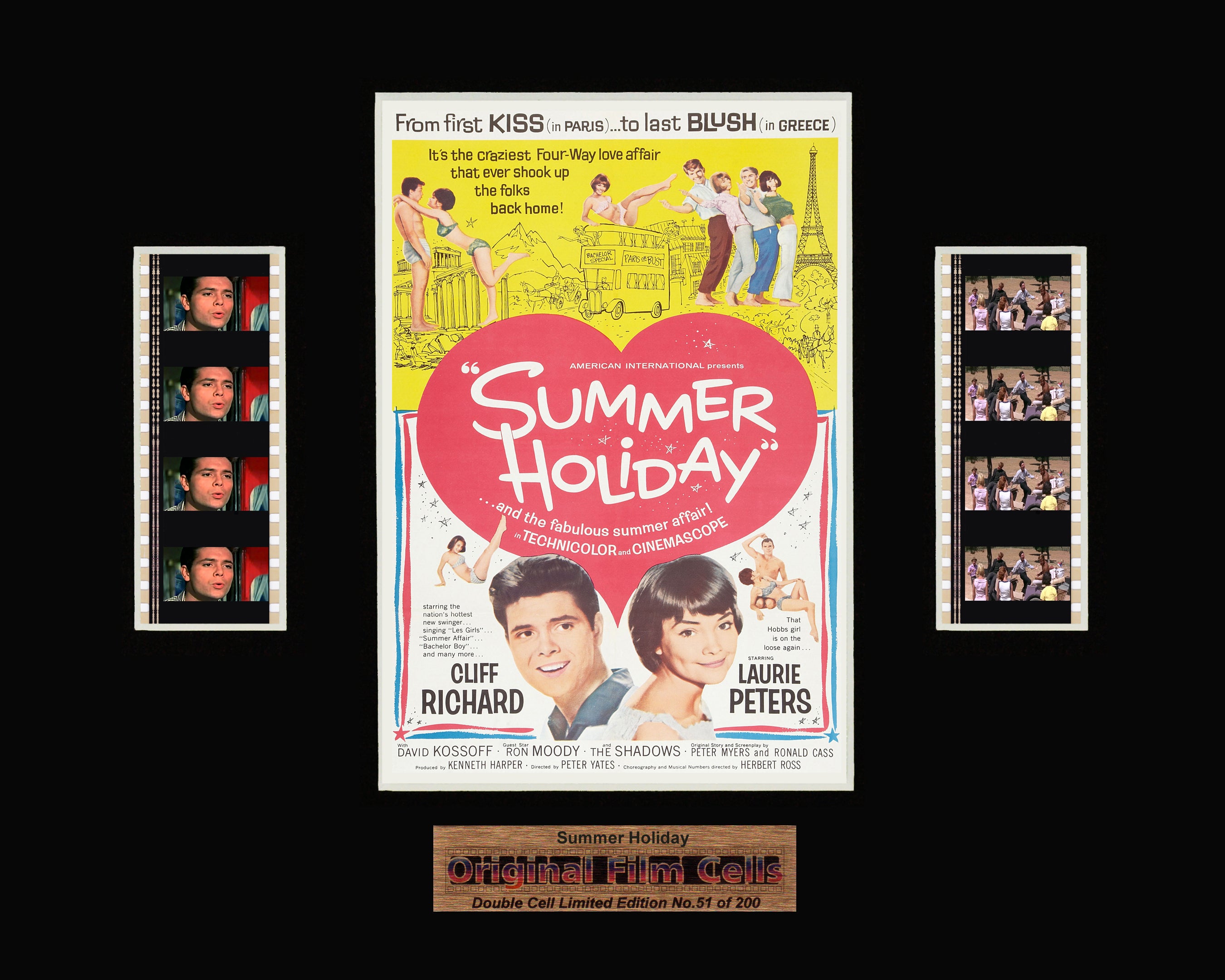Cliff Richard - Summer Holiday (1963) - Unframed double film cell presentation