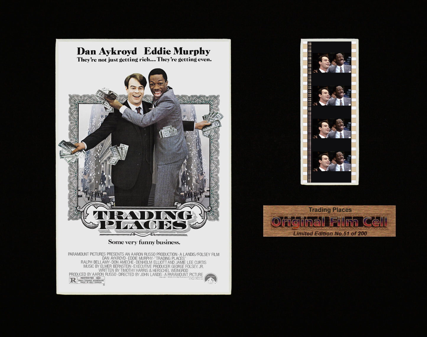 Trading Places (1983) - Unframed single film cell presentation