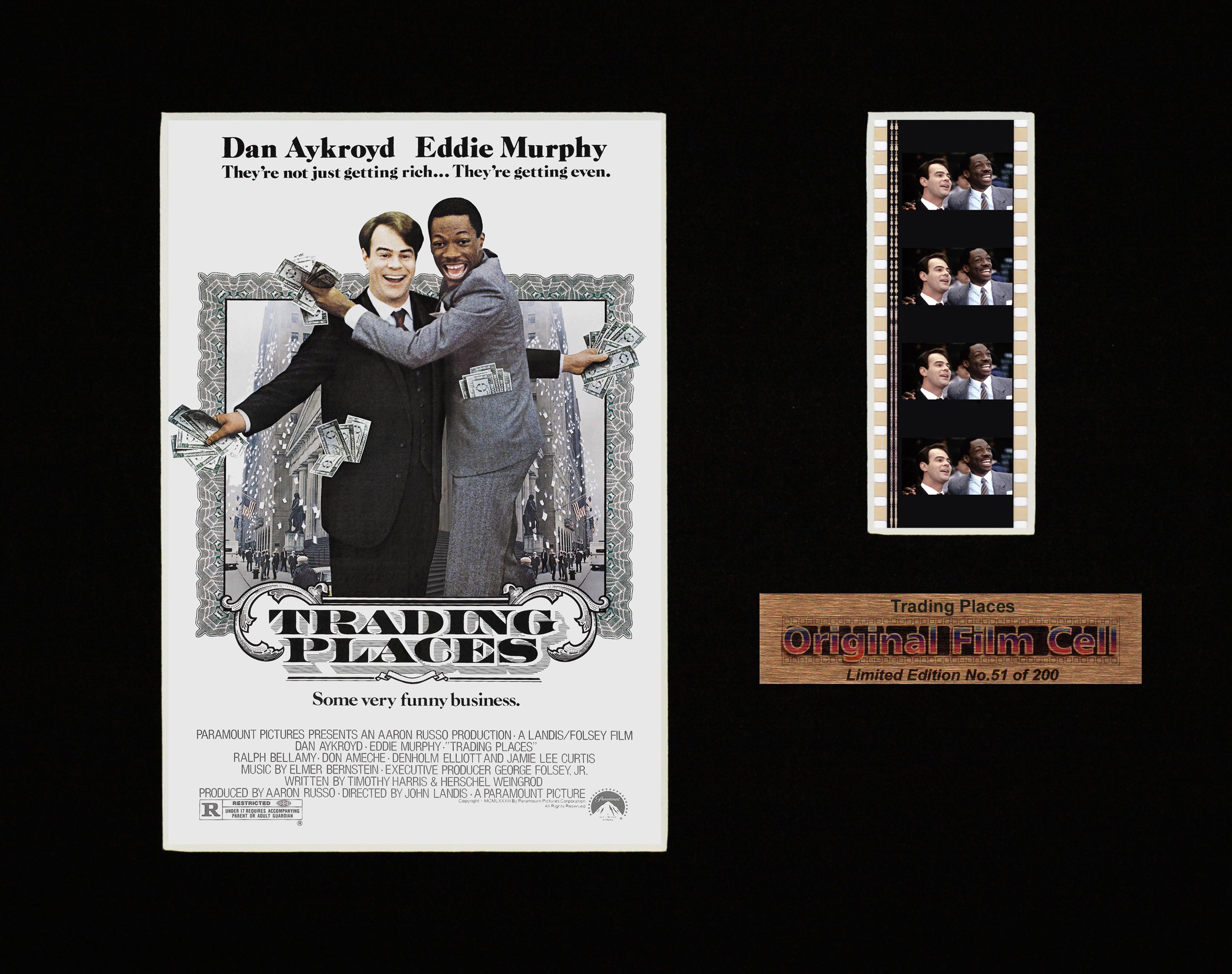 Trading Places (1983) - Unframed single film cell presentation