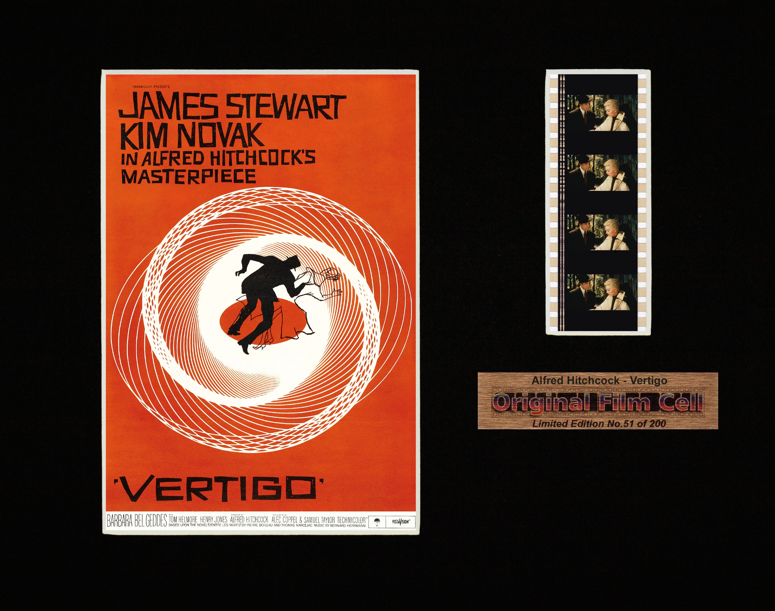 Vertigo - Alfred Hitchcock (1958) - Unframed single film cell presentation